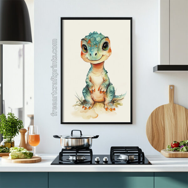 Sweet Hatchling: Baby Dino Wall Art