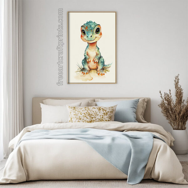 Sweet Hatchling: Baby Dino Wall Art