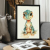 Sweet Hatchling: Baby Dino Wall Art