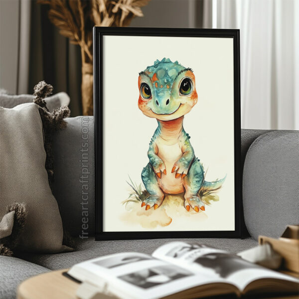 Sweet Hatchling: Baby Dino Wall Art