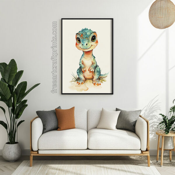 Sweet Hatchling: Baby Dino Wall Art