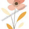 Blushing Blooms: Boho Flower Poster