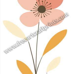 Blushing Blooms: Boho Flower Poster