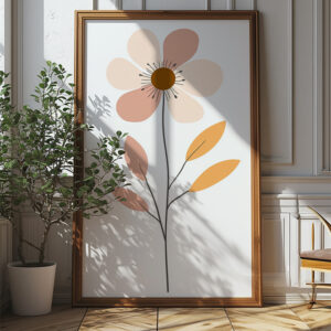 Sunset Serenity Minimalist Floral