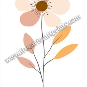 Sunset Serenity Minimalist Floral