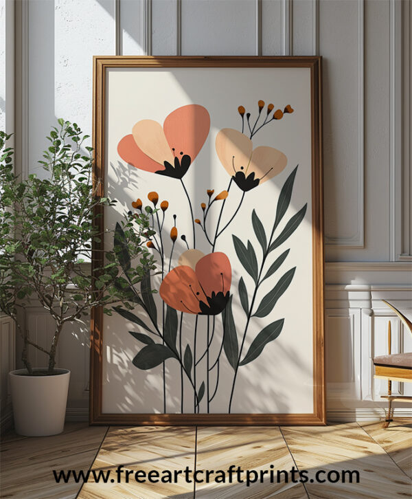 Soft Horizon Boho Blossom Art