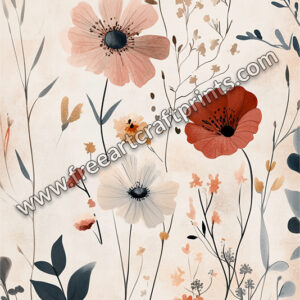 Muted Blooms Minimalist Beauty