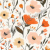 Golden Blooms Boho Botanical Print