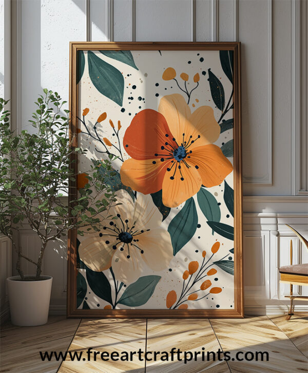 Beautiful Boho Flowers Poster