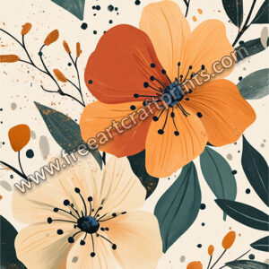 Beautiful Boho Flowers Poster