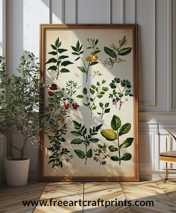 Vintage Botanical Study Poster