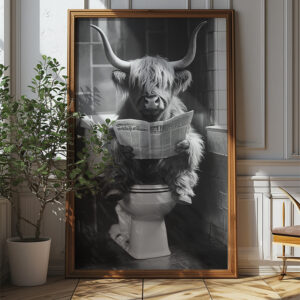 Bathroom Reading: Highland Cow Poster