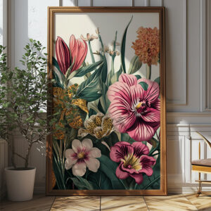 Botanical Beauty: Vintage Floral Poster