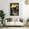 Victorian Gothic Funeral Procession Art Print - Haunting Halloween Decor (300 Dpi, 24x36 Inches)