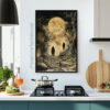 Moonlit Shadows - Gothic Ghouls Halloween Art Print (300 Dpi, 24x36 Inches)