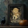 Moonlit Shadows - Gothic Ghouls Halloween Art Print (300 Dpi, 24x36 Inches)