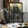 Grim Reaper's Gaze - Dark Art Halloween Poster (300 Dpi, 24x36 Inches)