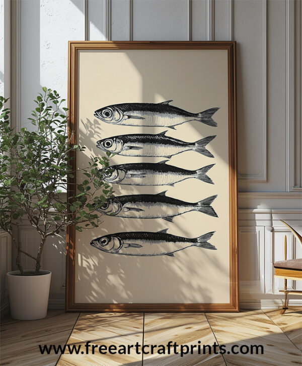 Stacked Sardines Funny Kitchen Decor - Red