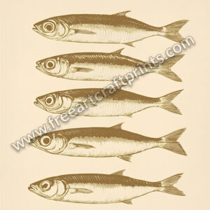 Stacked Sardines Funny Kitchen Decor - Brown