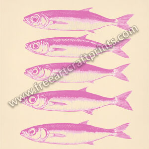 Stacked Sardines Funny Kitchen Decor - Pink