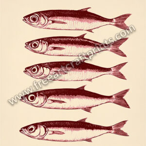 Stacked Sardines Funny Kitchen Decor - Red