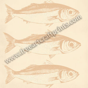 Ocean's Trio: Vintage Sardines Poster - Neutral