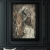 Memento Mori Skeleton Art Print - Gothic Halloween Decor (300 Dpi, 24x36 Inches)