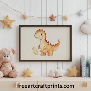 Baby Dinosaur Printable Nursery Poster