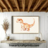 Baby Velociraptor Printable Kids Wall Art