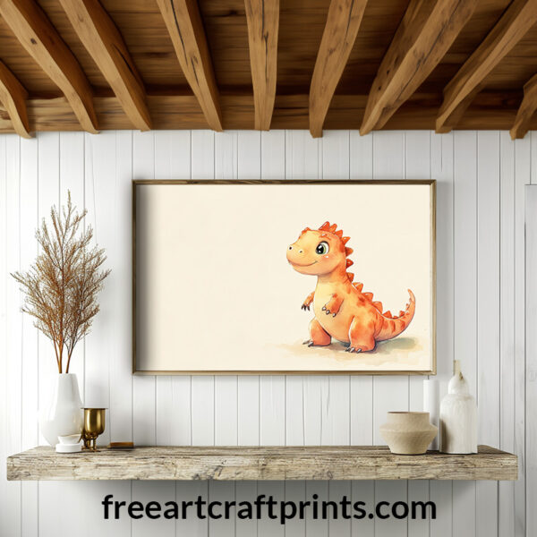 Friendly Dinosaur Poster