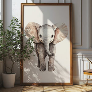 Baby Elephant Kids Poster