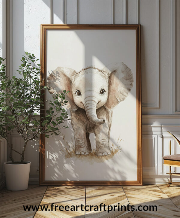 Baby Elephant Wall Art