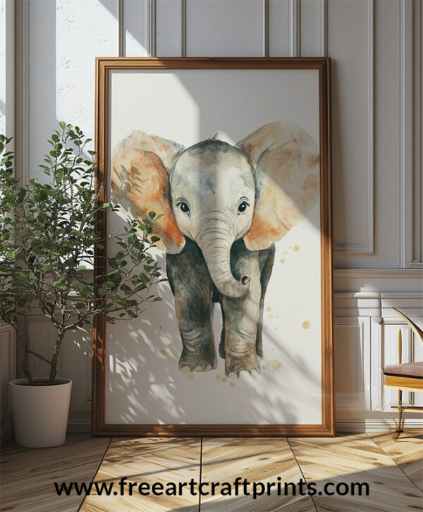 Baby Elephant Wall Art