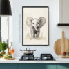 Baby Elephant Printable Poster