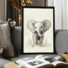 Baby Elephant Printable Poster