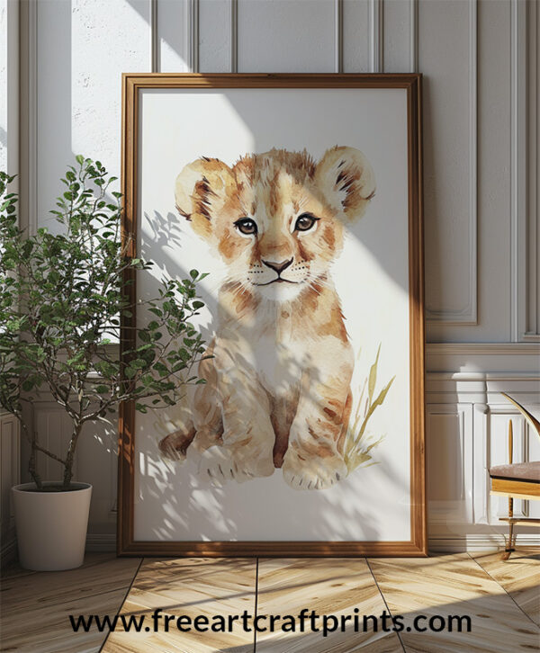 Baby Lion Poster