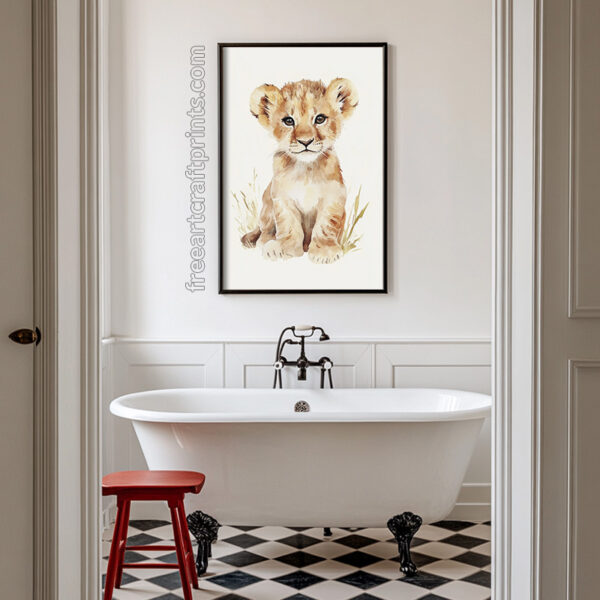 Baby Lion Poster