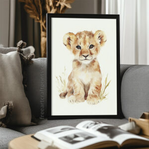 Baby Lion Poster