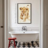 Cute Baby Lion Nursery Wall Art