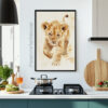 Cute Baby Lion Nursery Wall Art