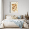 Cute Baby Lion Nursery Wall Art