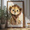 Adorable Baby Lion Kids Poster