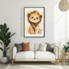 Adorable Baby Lion Kids Poster