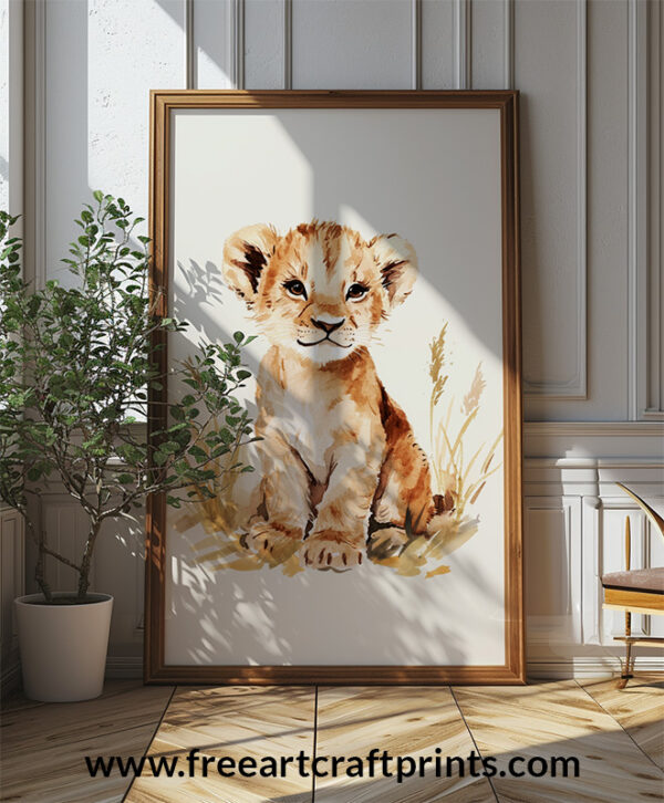 Lion Cub Printable Wall Art