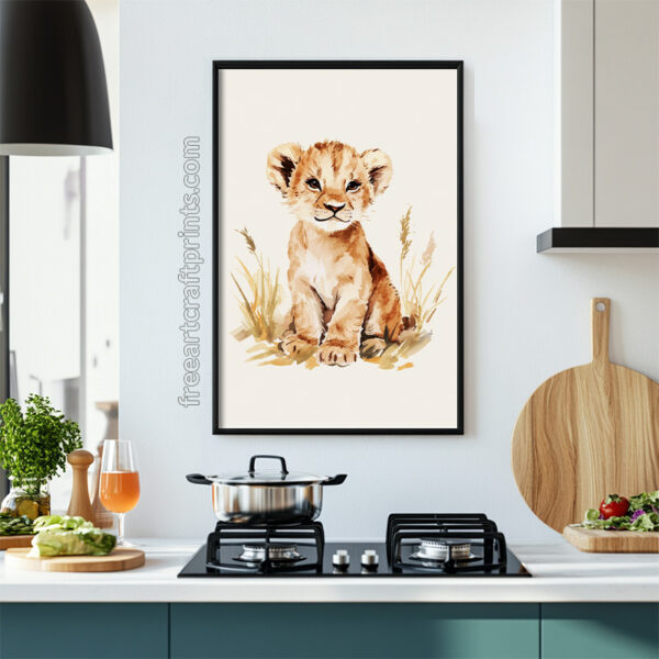 Lion Cub Printable Wall Art