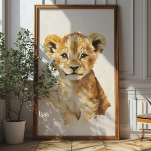 Printable Lion Cub Wall Art