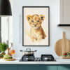 Printable Lion Cub Wall Art