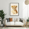 Printable Lion Cub Wall Art