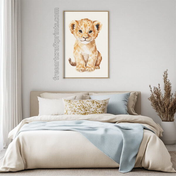 Printable Baby Lion Poster