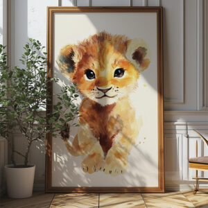 Printable Baby Lion Wall Art